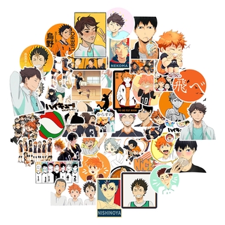 Bộ 100 Miếng Dán Trang Trí Chống Thấm Nước Hình Haikyuu