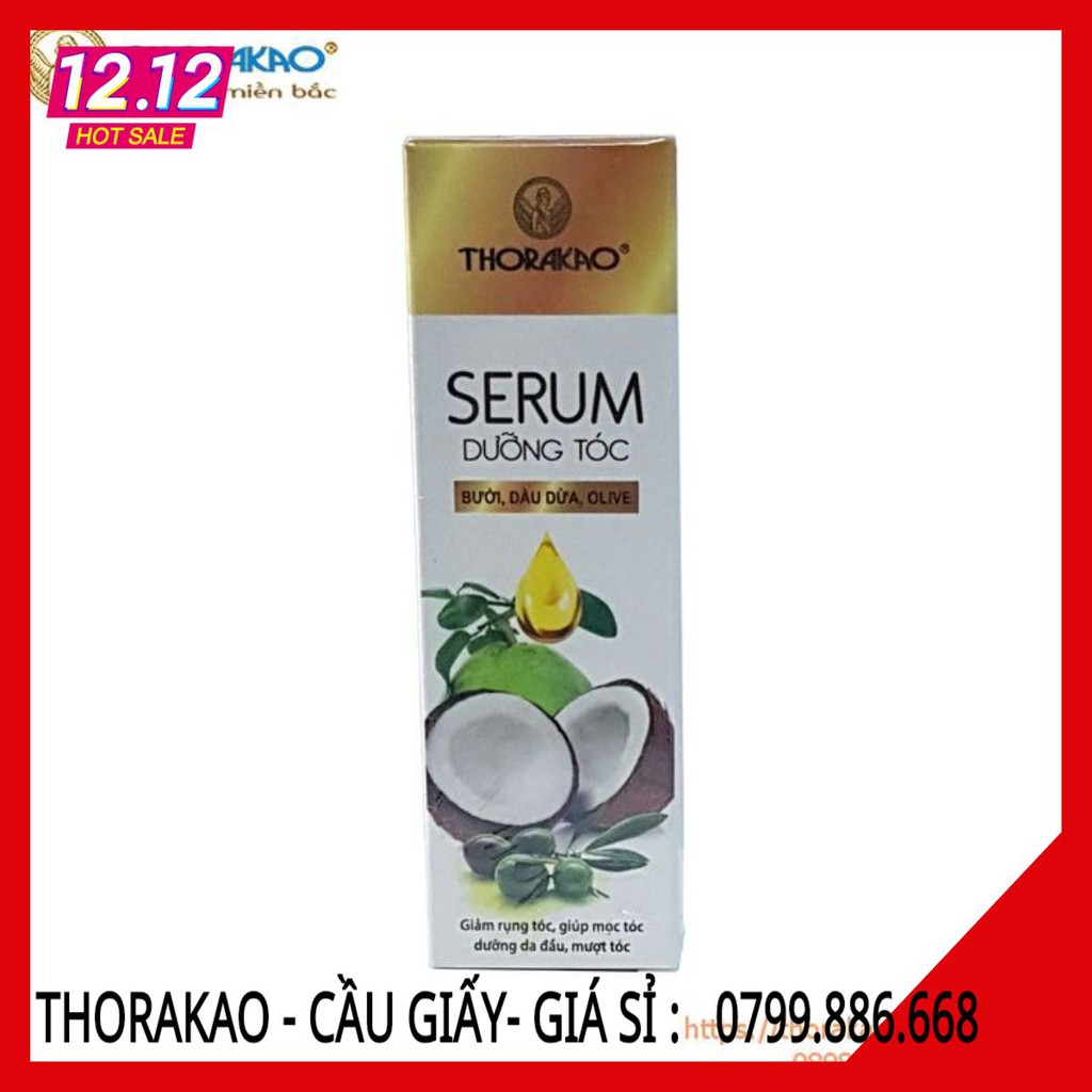 Serum dưỡng tóc Thorakao 75ml (Bưởi, Dầu Dừa, Olive)