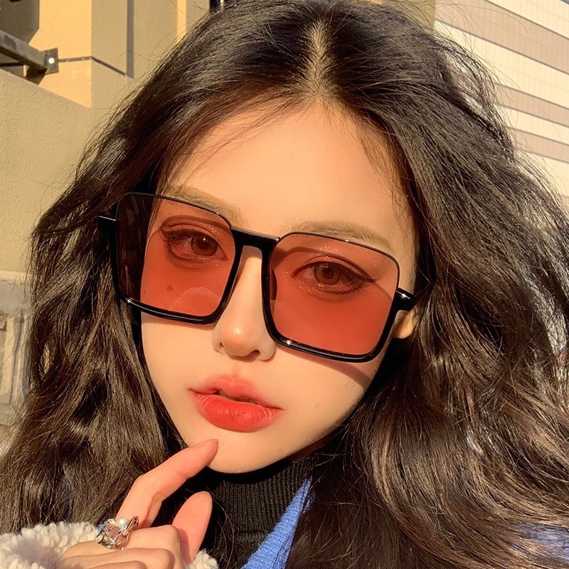 Kính gọng vuông màu cam cho nam và nữ