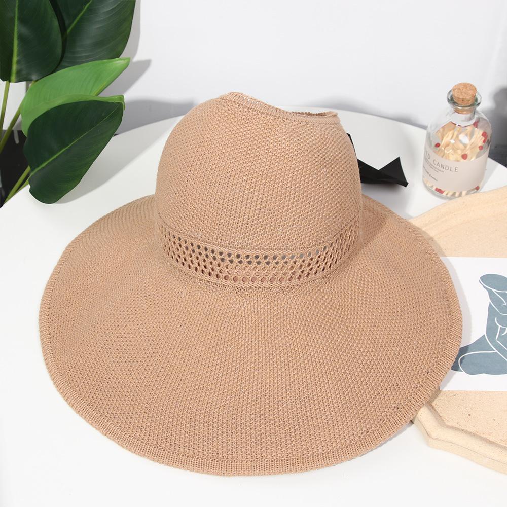 Mũ Chống Nắng Đi Biển Đính Nơ Có Thể Gấp Gọn Tiện Lợi Dành Cho Nữ