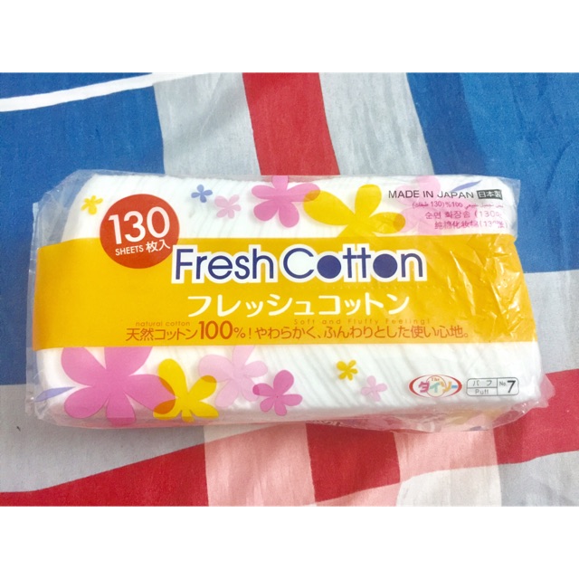 [130 miếng, jp] Bông tẩy trang daiso nhật