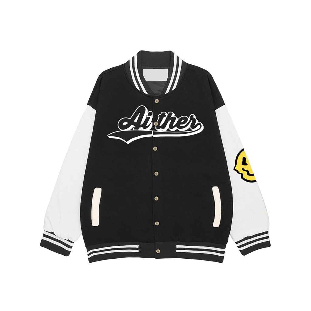 AIAI STUDIO Áo khoác Varsity Jacket Be Happy