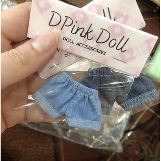 Quần sooc jean cho búp bê ob11, bjd 1/8