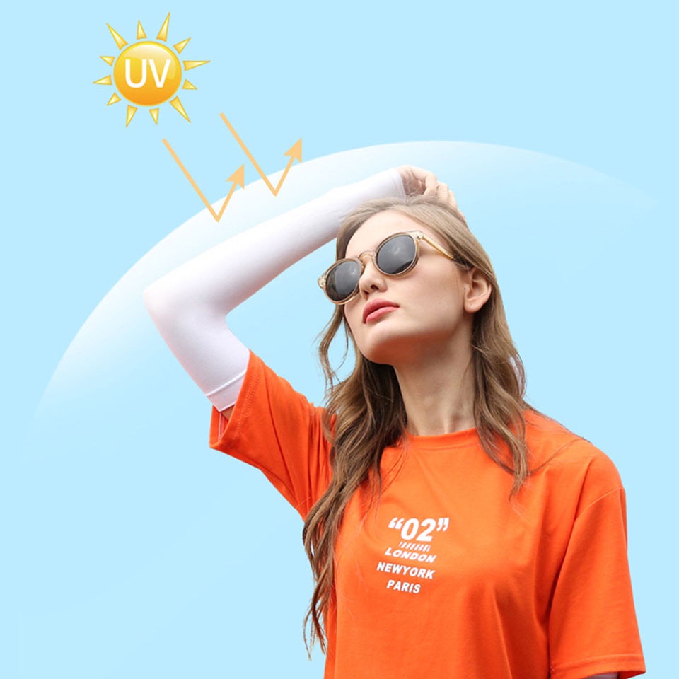 One Đôi Găng Cánh Tay Chống Nắng / Tia UV Tiện Dụng Cho Các Hoạt Động Ngoài Trời