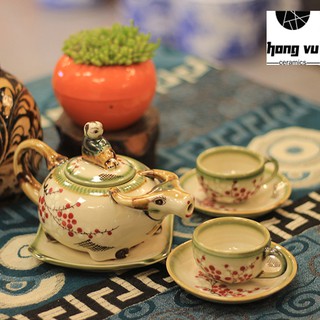 Bộ ấm chén Mục đồng chăn trâu đặt phòng khách