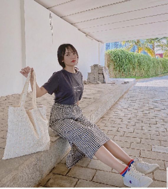 Túi tote vải hoa cúc họa mi in thêu túi dày dặn mềm mại TP3 | tiemtuitotebypat