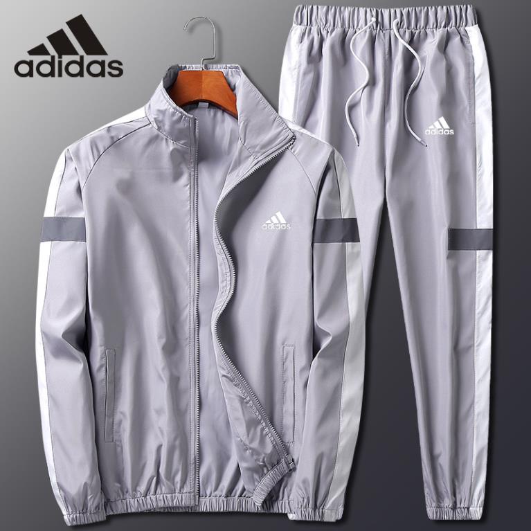 Bộ áo khoác + quần dài thể thao Adidas dáng rộng chống gió phong cách sang trọng cho nam 