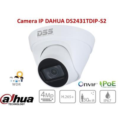 Camera IP 4MP Dahua DS2431TDIP-S2 (hàng chính hãng DSS BH 24T)