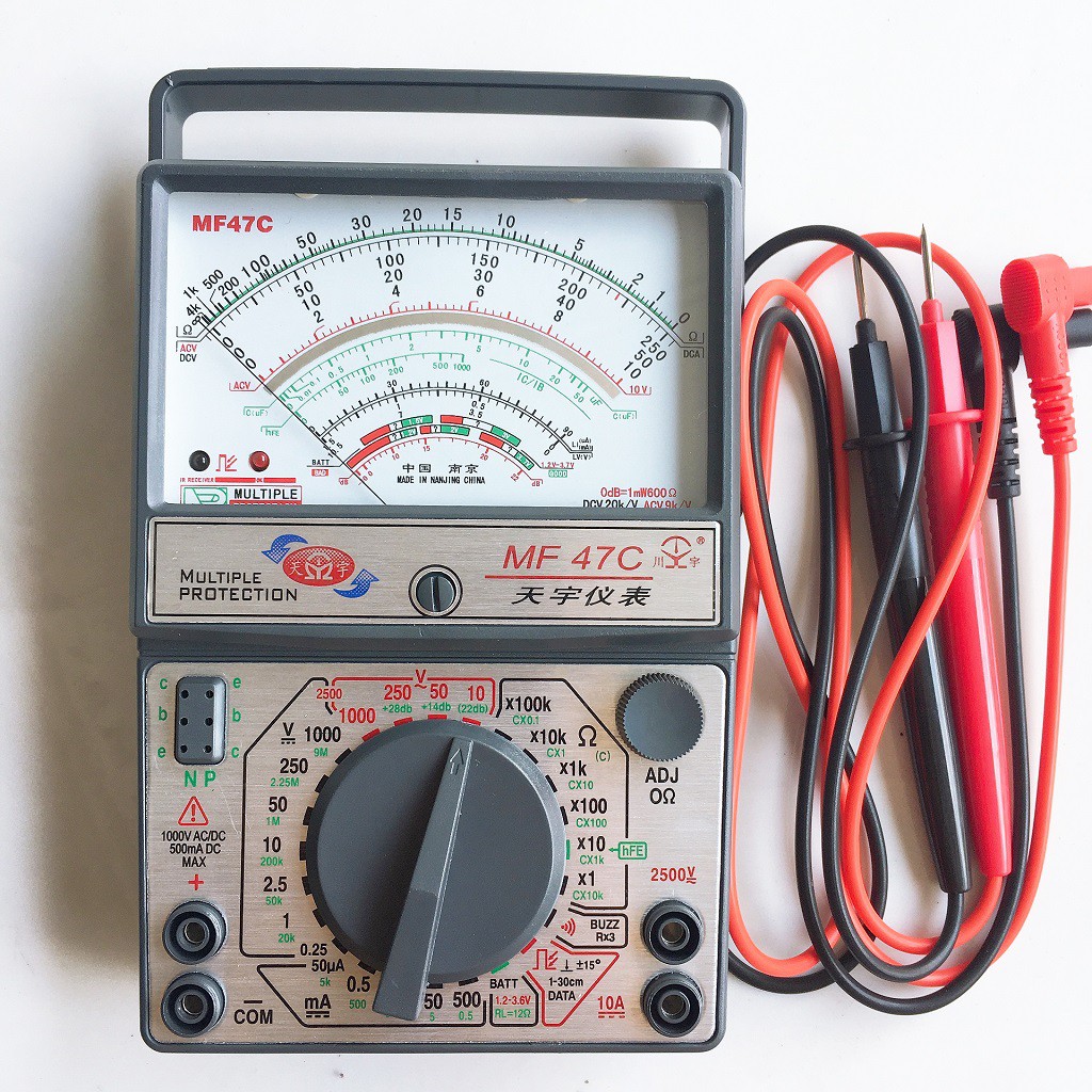 Đồng hồ kim vạn năng MF47C - Đồng hồ cơ vạn năng đầy đủ phụ kiện kèm theo