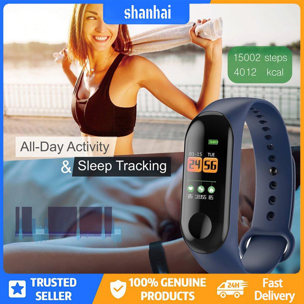 Smart Band Watch Fitness Tracker Heart Rate Watch Đồng hồ bền và thiết thực