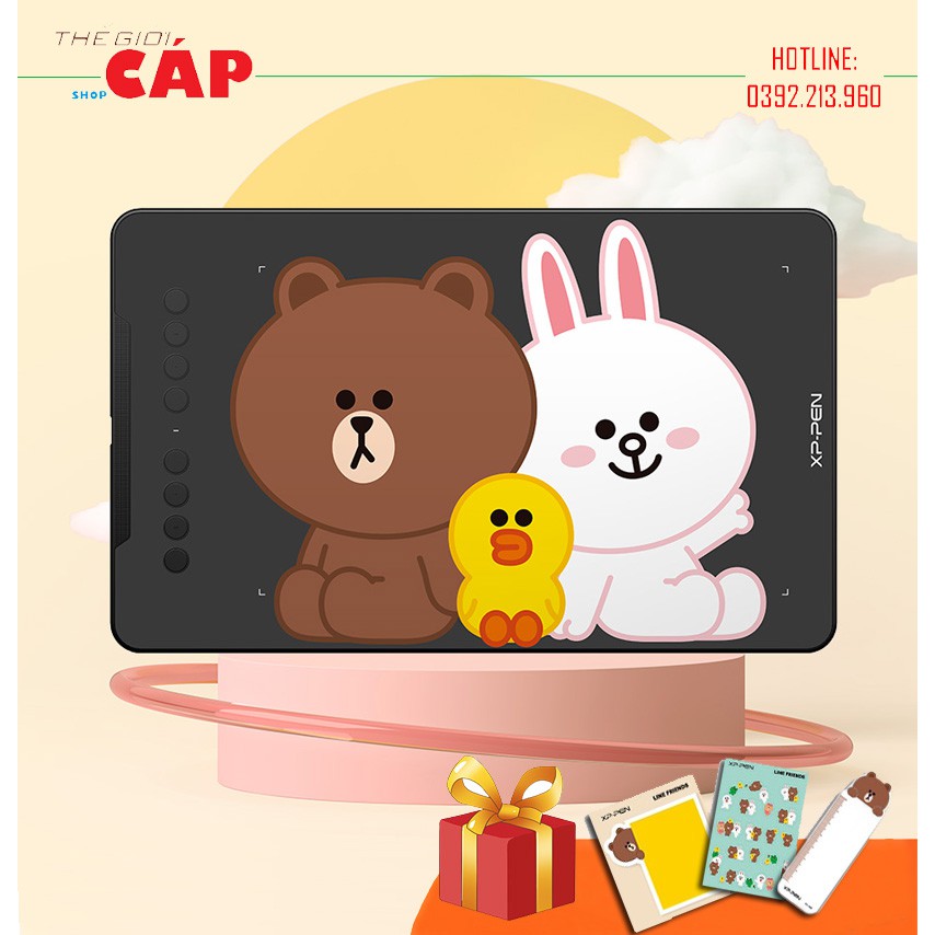 Bảng Vẽ Điện Tử Siêu Mỏng Lực Nhấn 8192 XP-PEN Deco 01 V2 LINE FRIENDS Tặng Kèm Combo Quà Tặng Hấp Dẫn