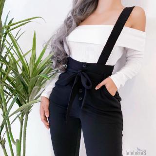 Quần yếm hai dây màu đen cho nữ