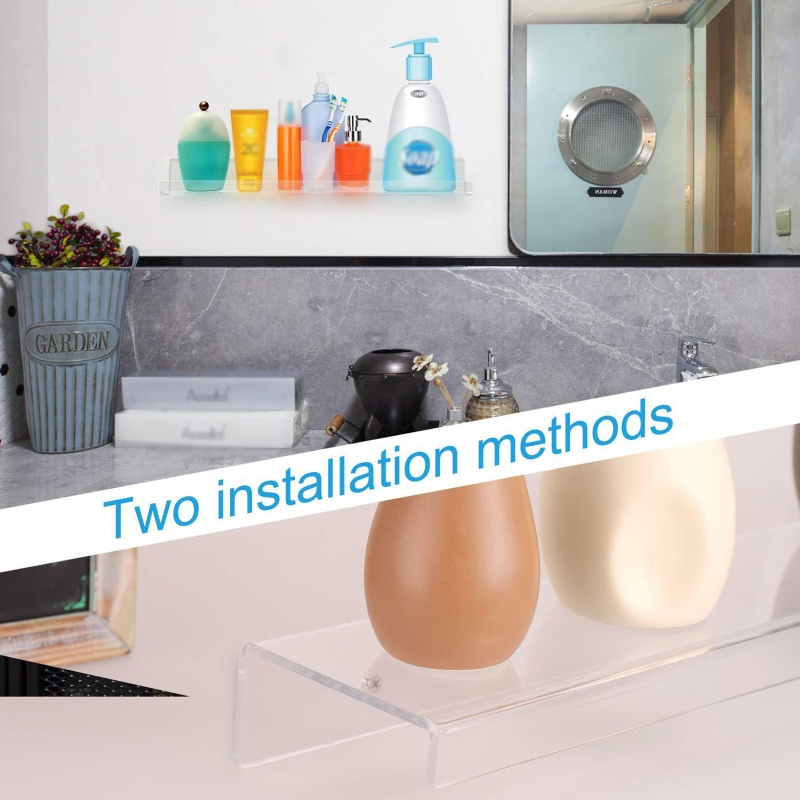 Giá Đỡ Hũ Gia Vị Bằng Acrylic Dày Dặn 15 Inch Gắn Tường