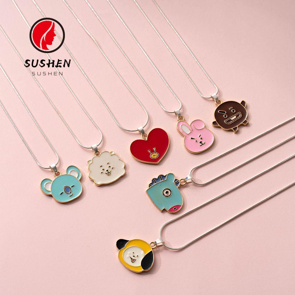 Vòng cổ thời trang mặt hình BT21 KPOP BTS dễ thương cho nam và nữ