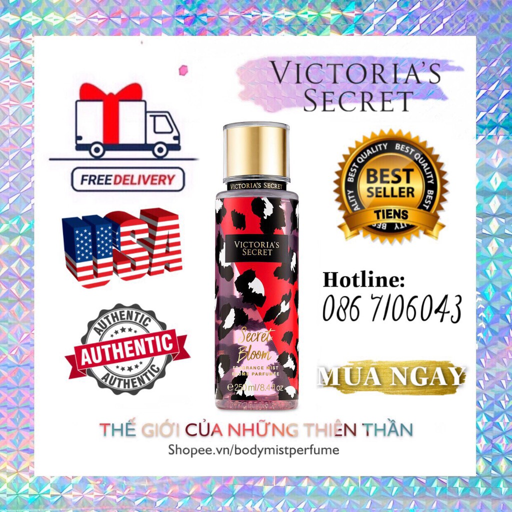 𝗕𝗢𝗗𝗬𝗠𝗜𝗦𝗧𝗣𝗘𝗥𝗙𝗨𝗠𝗘⚜️Xịt Thơm Body Victoria’s Secret Secret Bloom 250ml