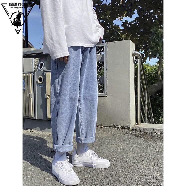 Quần Baggy jean nam ống suông rộng TR01