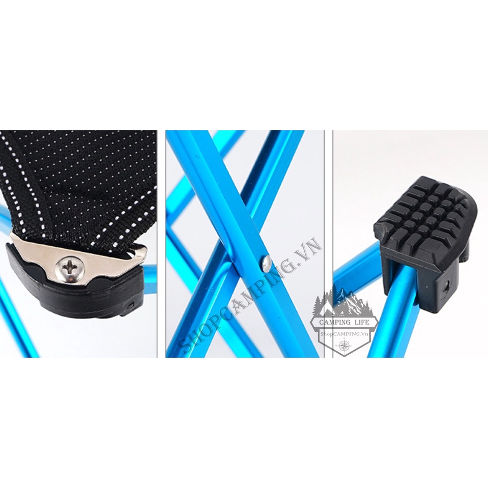 Ghế xếp nhôm mini CLS, ghế gấp gọn dã ngoại siêu nhẹ bỏ balo, phượt cắm trại - Camping Vietnam
