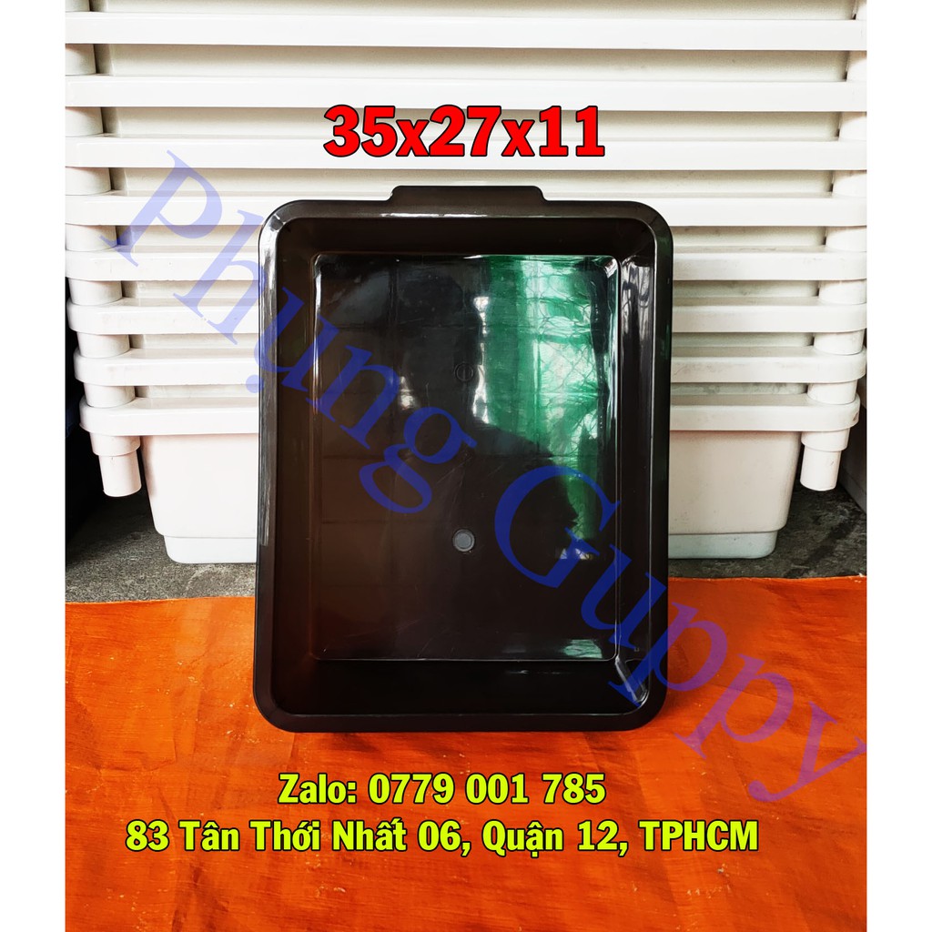 Khay Đen Nuôi Cá, Nuôi Bò Sát 35x27x11