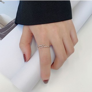 Nhẫn Bạc Nữ Freesize Thanh Lịch  Thương Hiệu Elegance