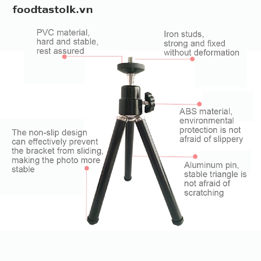 Giá đỡ ba chân mini kích thước 13-20cm màu đen có thể mở rộng cho máy ảnh điện thoại | BigBuy360 - bigbuy360.vn