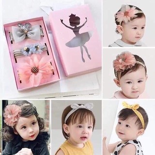 Hộp 3 tuban/bờm tóc cho bé gái