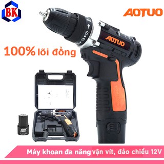 Máy khoan, máy vặn vít dùng pin 12v aotuo - có đảo chiều