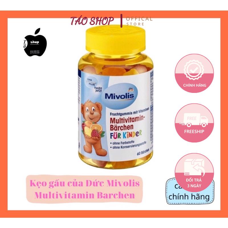 Kẹo gấu vị trái cây bổ sung Vitamin tổng hợp cho trẻ em Mivolis Mutilvitamin Barchen 60 viên Nội Địa Đức thocgaoshop1989