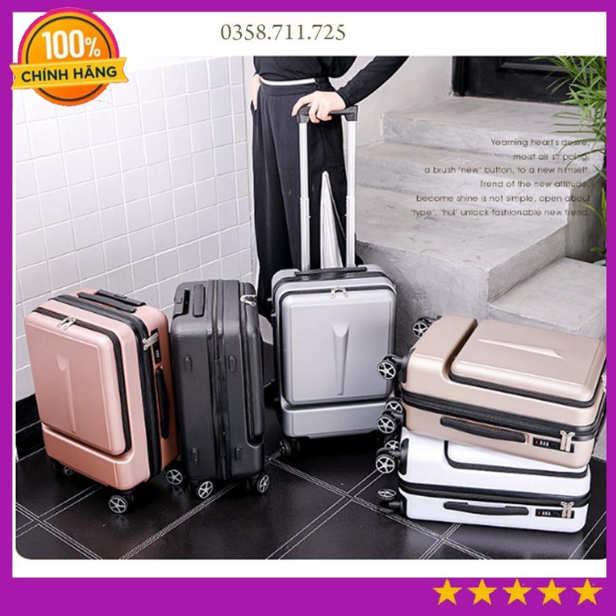 Valy kéo du lịch có ngăn đựng laptop riêng,vali kéo du lịch size 24 có khóa hải quan