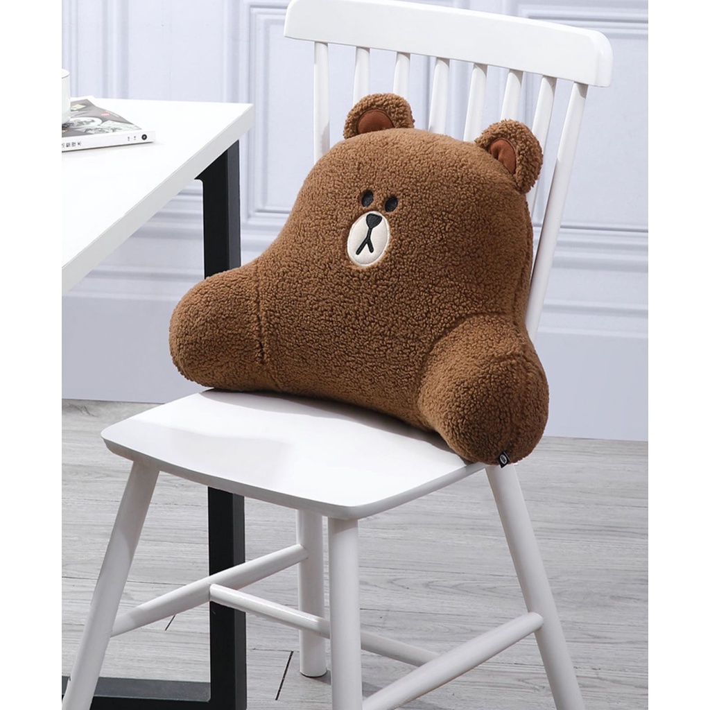 GỐI TỰA LƯNG BẢO VỆ LƯNG HÌNH GẤU BROWN DỄ THƯƠNG SIÊU MỀM MỊN