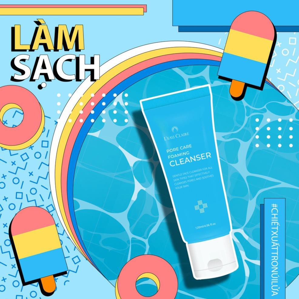 Sữa rửa mặt Pore Care Foaming Cleanser -  sạch sâu lỗ chân lông làm sạch bụi bẩn bã nhờn, MP020