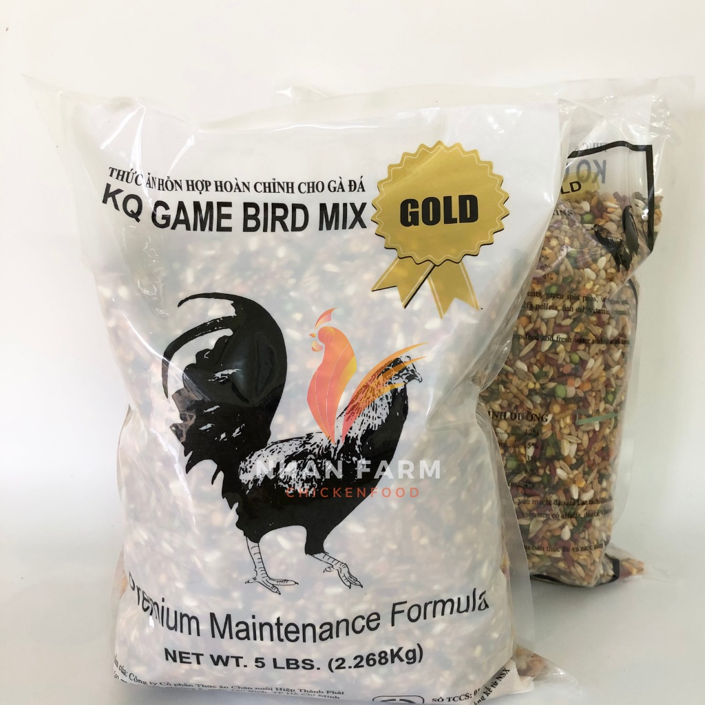 Thức ăn gà đá, Ngũ cốc cho gà đá KQ Game Bird Mix Gold gói 2KG