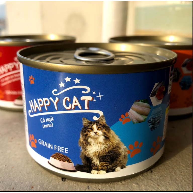 Pate  cho mèo dạng lon HAPPY CAT 160gr