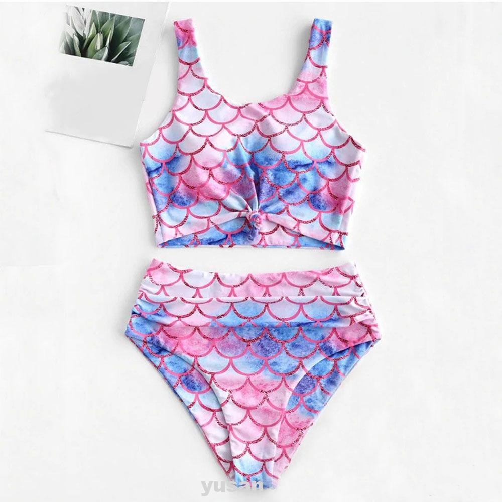 Bộ Đồ Bơi 2 Mảnh Không Tay Lưng Cao Mềm Mại Cho Nữ | BigBuy360 - bigbuy360.vn