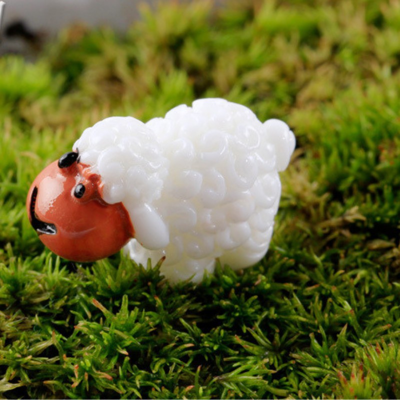Mô hình Cừu phụ kiện trang trí tiếu cảnh terrarium mini