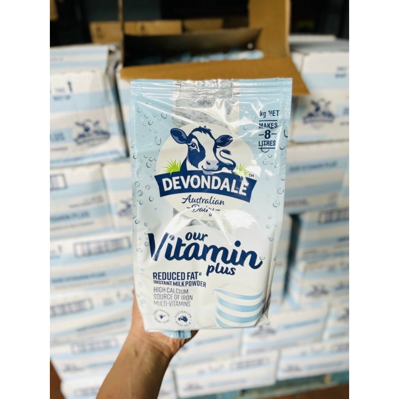 Sữa bột nguyên kem tách béo Devondale Vitamin Plus 1kg của Úc