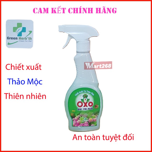 Bình Xịt Diệt Ruồi Muỗi Kiến Ba Khoang Gián Mối Thảo Mộc OXO Sinh Học Chai 300ml An Toàn Cho Trẻ Em Hiệu Quả Cao