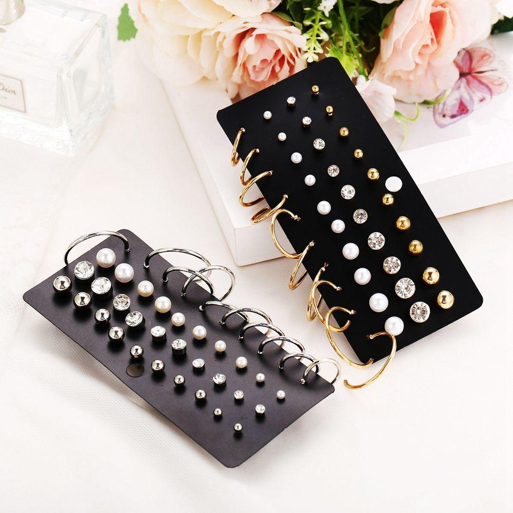 Bộ Khuyên Tai Dạng Vòng Tròn Tối Giản Cho Nữ