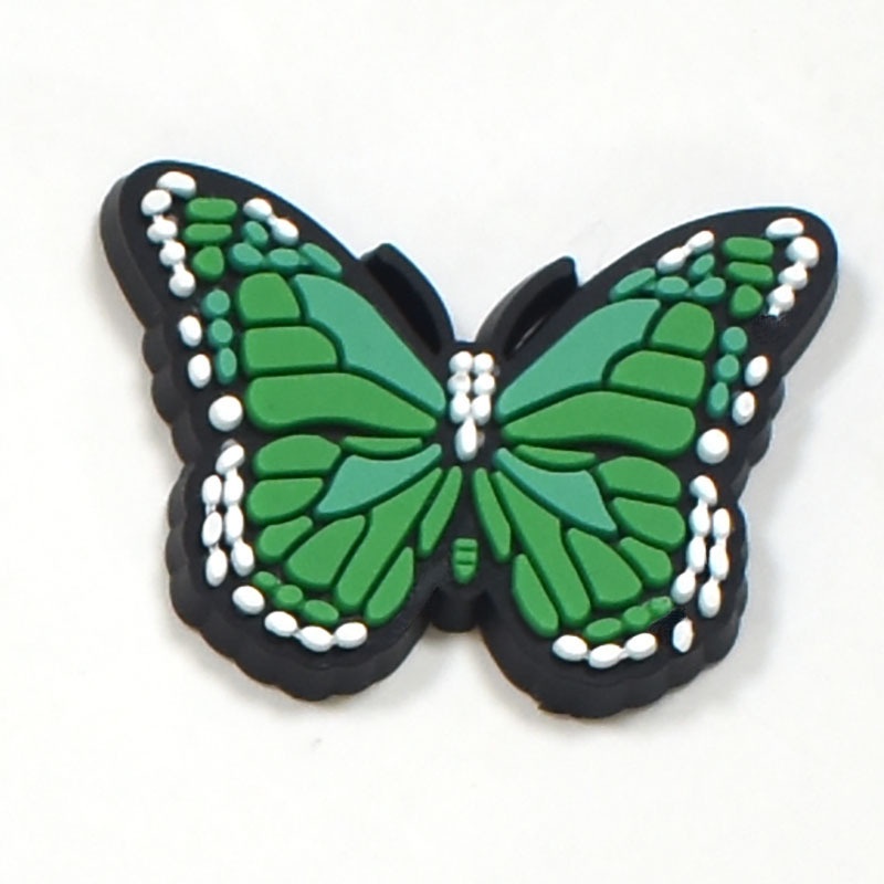 Phụ Kiện Khóa Trang Trí Giày Bằng PVC Mềm Hình Hoa Bướm Hoạt Hình Tháo Rời Được