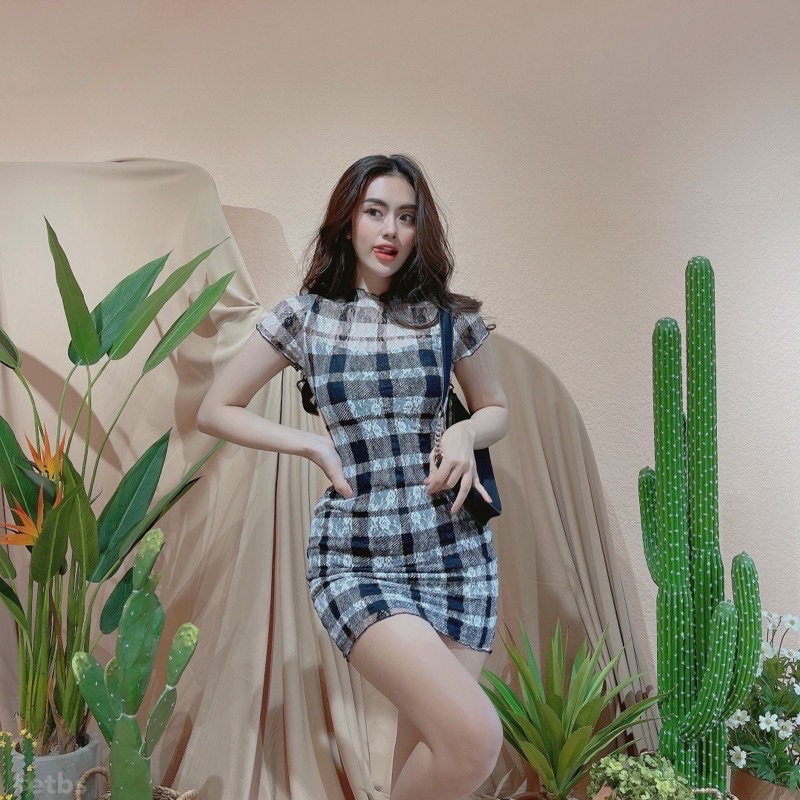 Đầm cổ tròn form ngắn | BigBuy360 - bigbuy360.vn