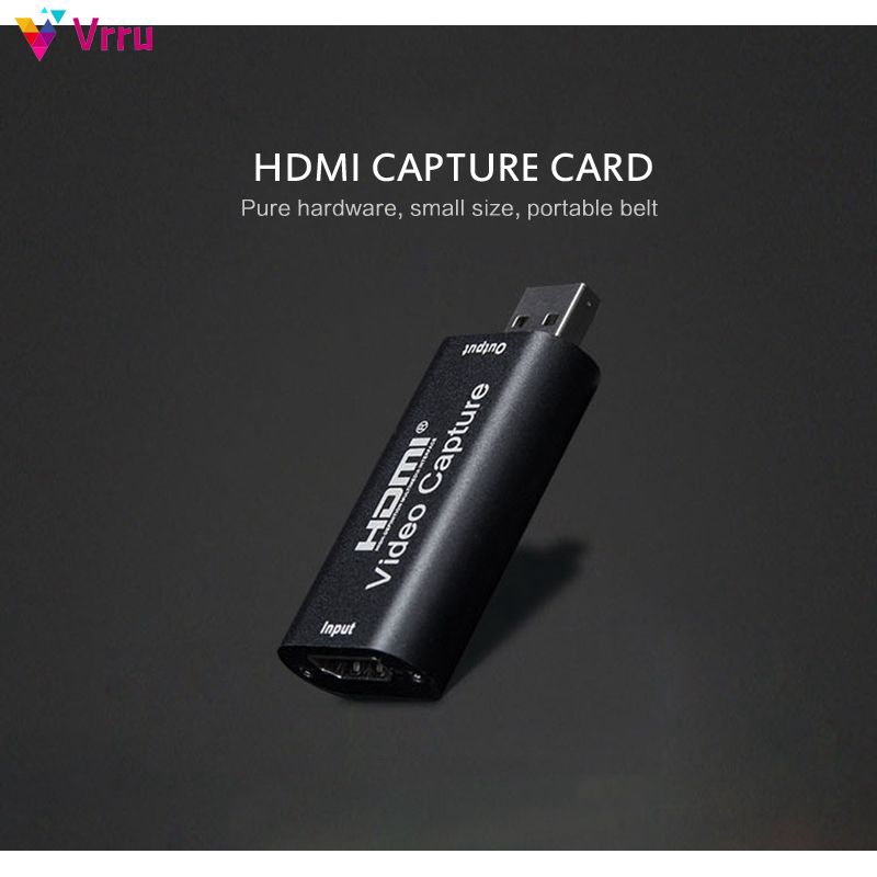 Mini 4K 1080P HDMI to USB 2.0 USB2.0 Video Capture Card Phone Game Recording Box for PC Youtube OBS DVD Live Broadcast 『Vrru 』