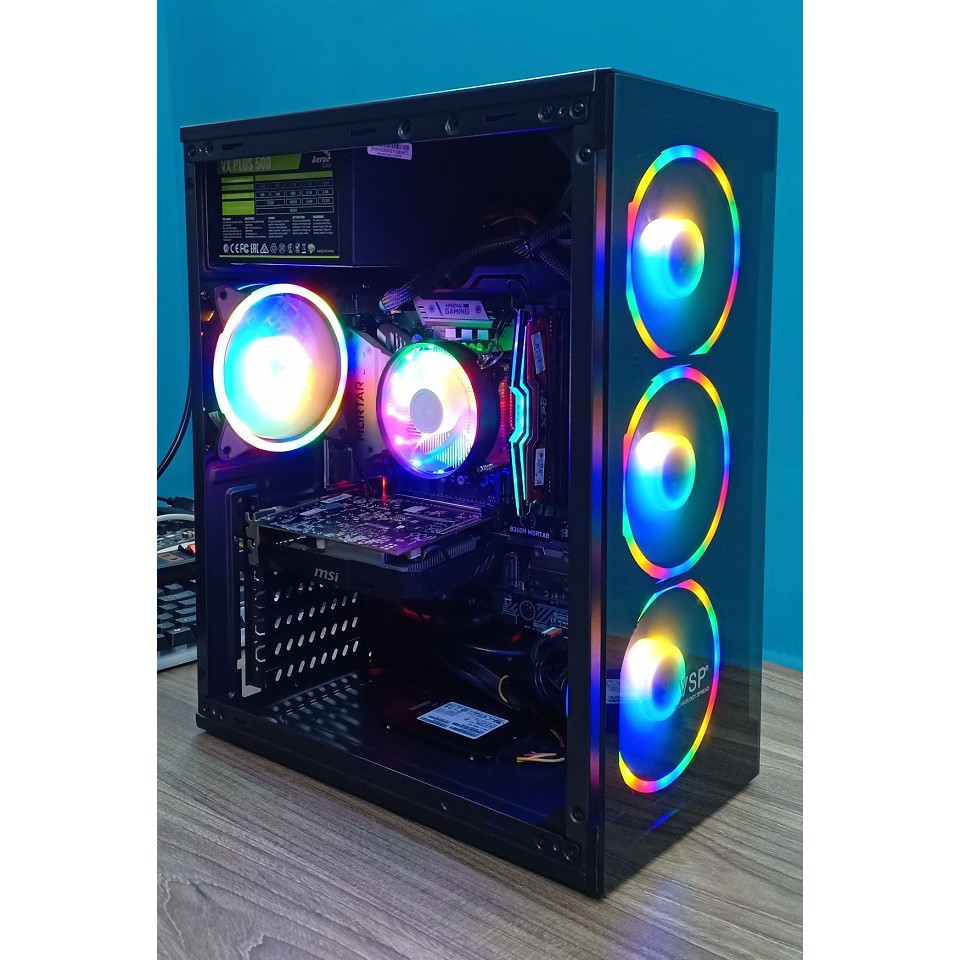 Bộ PC Gaming i3-9100f/ main motar / ram 8 tản led/ ssd256 /nguồn vs plus 500w/4 fan led /case | BigBuy360 - bigbuy360.vn