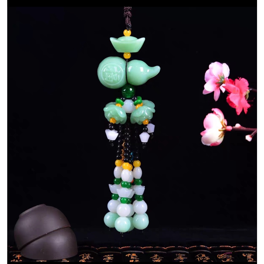 Ngọc bội đeo xe hơi, khánh treo ô tô, trang trí gương chiếu hậu