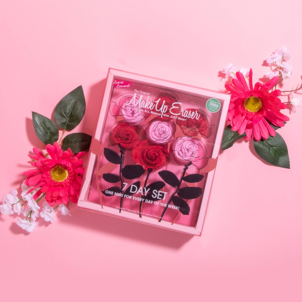 [BILL US] Set 7 khăn tẩy trang mini MakeUp Eraser Love Me
