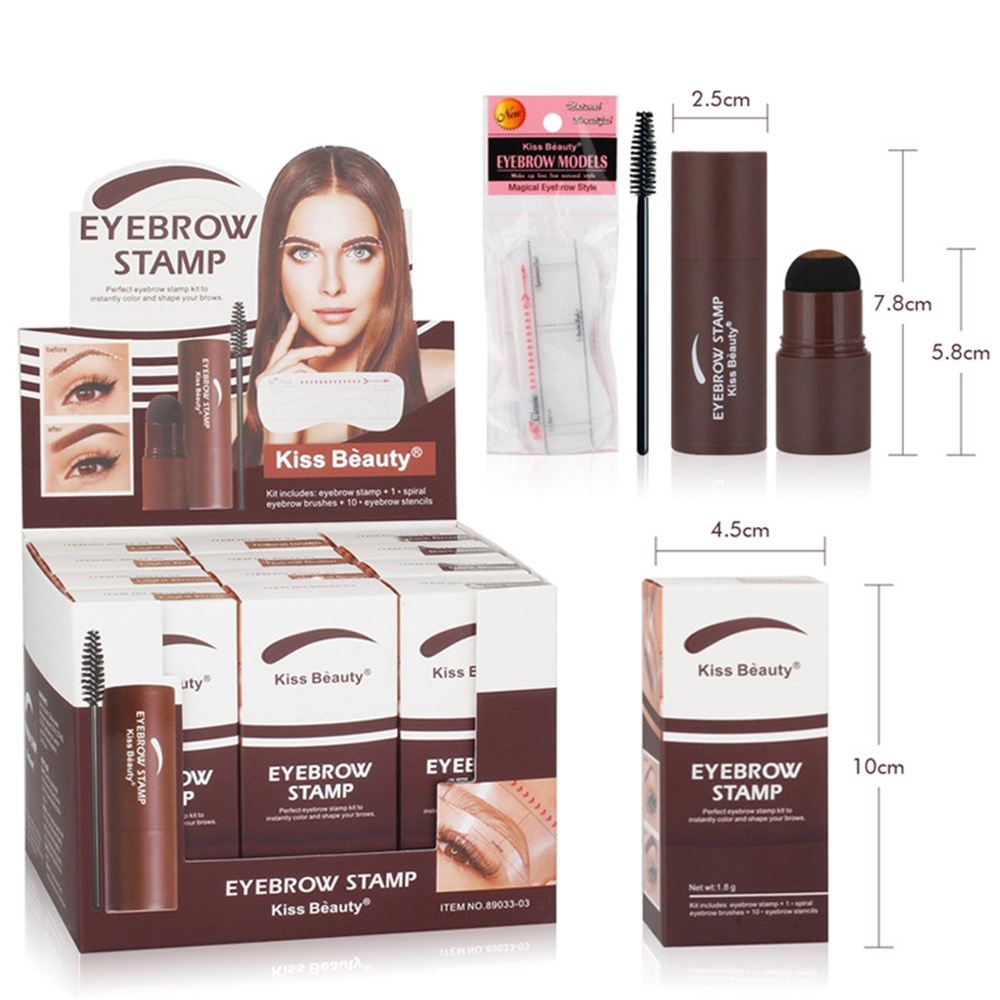 [Hàng mới về] Set khuôn kẻ lông mày + bột in định hình lông mày chống thấm nước lâu trôi có thể tái sử dụng tiện lợi