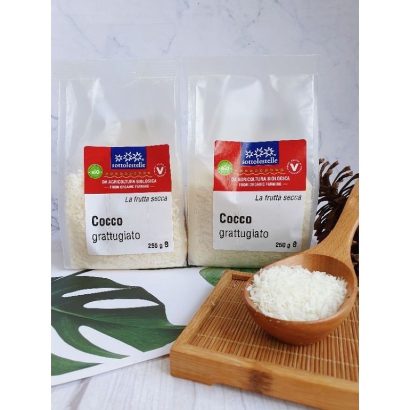 Vụn dừa hữu cơ sottolestelle làm bánh và bữa phụ cho bé