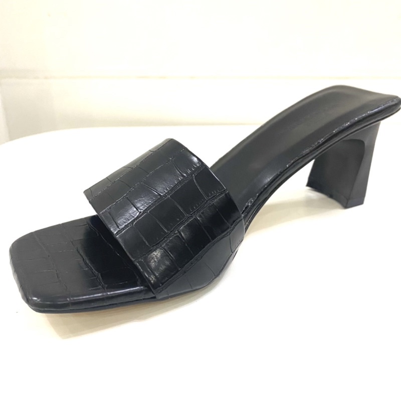 Dép cao gót nữ đế vuông thời trang dáng guốc sandal cao 6 phân quai ngang mũi vuông cao cấp T.T189