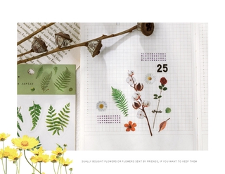 Flowertree 6 Mẫu Sticker Dán Trang Trí Nhật Ký