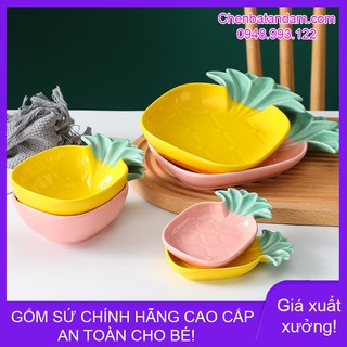Bát đĩa ăn dặm hình quả dứa