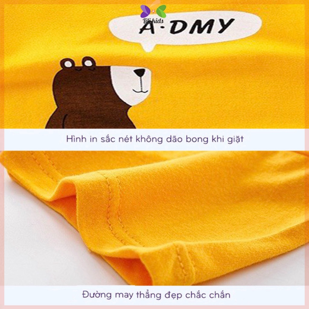 áo bé trai áo phông cho bé in hình vui nhộn cho bé trai bé gái áo thun chất cotton hàng đẹp LILIKIDS AP01