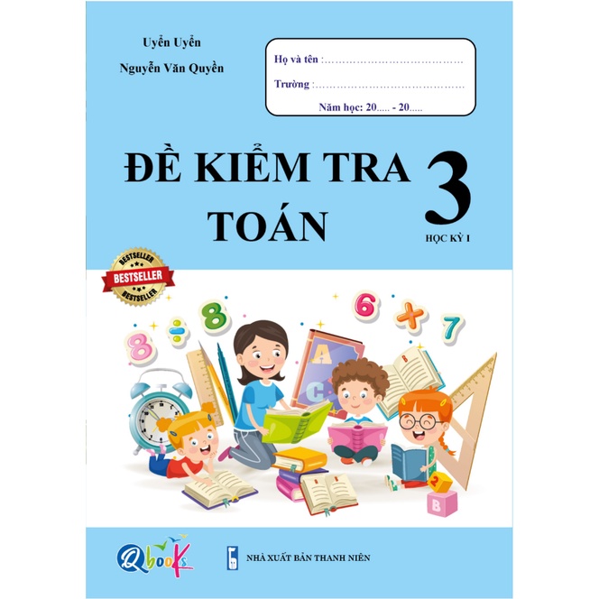 Sách - Combo Đề kiểm tra Toán, Tiếng Việt, Tiếng Anh - kì 1 (3 cuốn)